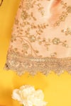 Buy_AMYRA_Peach Embroidered Alia Zari Floral Potli _Online_at_Aza_Fashions