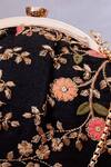 Buy_Amyra_Black Embroidery Floral Vintage Purse _Online_at_Aza_Fashions