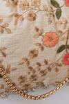 Buy_AMYRA_Cream Embroidered Floral Vine Vintage Purse _Online_at_Aza_Fashions