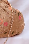 Shop_AMYRA_Gold Embroidered Vine Vintage Purse _at_Aza_Fashions