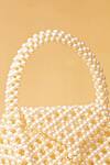 Buy_AMYRA_Off White Embellished Amelia Triangle Pearl Bag _Online_at_Aza_Fashions