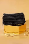 Shop_AMYRA_Black Embellished Viola Pearl Purse _at_Aza_Fashions