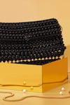 Shop_AMYRA_Black Embellished Viola Pearl Purse _Online_at_Aza_Fashions