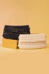 AMYRA_Black Embellished Viola Pearl Purse _at_Aza_Fashions