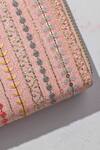 Buy_Amyra_Peach Embroidery Linea Stripe Wallet _Online_at_Aza_Fashions
