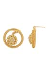 Shop_ITRANA_Gold Plated Zircon Marigold Blossom Studs _at_Aza_Fashions