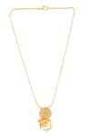 Buy_ITRANA_Gold Plated Zircon Calendula Pendant Necklace _at_Aza_Fashions