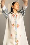 Studio Surbhi_Multi Color Cotton Silk Print Floral Collar Shirt Style Kurta With Pant _at_Aza_Fashions