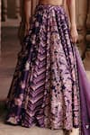 Buy_Paulmi and Harsh_Purple Lehenga And Blouse Chiniya Silk Embroidery Floral Sequin Panelled Set _Online_at_Aza_Fashions