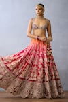 Torani_Pink Jeni Silk Embroidery Zardozi Sweetheart Saroj Naimisha Bridal Lehenga Set _Online_at_Aza_Fashions