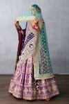 Torani_Purple Jeni Silk Embroidery Zardozi Chandramalli Ka Manmayi Bridal Lehenga Set _at_Aza_Fashions