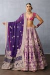 Buy_Torani_Purple Jeni Silk Embroidery Zardozi Chandramalli Ka Manmayi Bridal Lehenga Set 