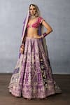 Shop_Torani_Purple Jeni Silk Embroidery Zardozi Chandramalli Ka Manmayi Bridal Lehenga Set 