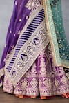 Torani_Purple Jeni Silk Embroidery Zardozi Chandramalli Ka Manmayi Bridal Lehenga Set _Online