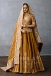 Buy_Torani_Yellow Jeni Silk Embroidery Thread Sweetheart Mehre Hasina Bridal Lehenga Set _at_Aza_Fashions