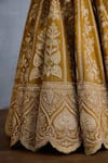 Shop_Torani_Yellow Jeni Silk Embroidery Zardozi Mehre Ishiqa Stripe Bridal Lehenga Set _Online_at_Aza_Fashions