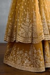 Torani_Yellow Jeni Silk Embroidered Dori Scoop Mehre Raazi Anarkali Lehenga Set _Online_at_Aza_Fashions