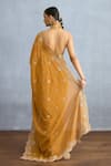 Buy_Torani_Yellow Georgette Embroidered Dori Mehre Parthi Floral Paisley Vine Saree Set _Online