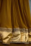 Buy_Torani_Yellow Muslin Silk Embroidered Pearl Shamse Naazia Pleated Lehenga Set _Online_at_Aza_Fashions