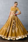 Shop_Torani_Yellow Jeni Silk Embroidered Pearl Asymmetric Mehre Zara Lehenga Set _Online_at_Aza_Fashions