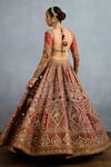 Buy_Torani_Red Jeni Silk Embroidered Pearl Sweetheart Shamse Tania Lehenga Set _Online_at_Aza_Fashions