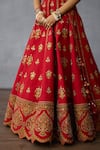 Shop_Torani_Red Jeni Silk Embroidered Zardosi Plunging Shamse Reia Lehenga Set _Online_at_Aza_Fashions