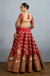 Torani_Red Jeni Silk Embroidered Zardosi Sweetheart Shamse Fariha Lehenga Set _at_Aza_Fashions