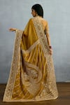 Shop_Torani_Yellow Organza Embroidered Zardosi Mehre Mariam Saree _at_Aza_Fashions