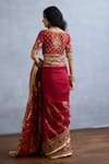 Buy_Torani_Red Organza Embroidered Zardosi Shamse Mariam Saree 