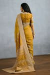 Shop_Torani_Yellow Organza Embroidered Zardosi Mehre Iman Saree _at_Aza_Fashions