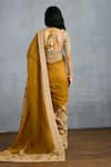 Shop_Torani_Yellow Organza Embroidered Zardosi Mehre Heba Saree _at_Aza_Fashions