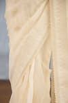 Buy_Torani_Ivory Organza Embroidered Zardosi Maahe Salwa Saree _Online_at_Aza_Fashions