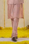 Runit Gupta_Pink Chanderi Silk Embroidered Kurta And Pant Set _Online_at_Aza_Fashions