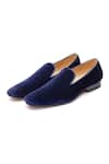 SHUTIQ_Blue Plain Rainy Leather Shoes _Online_at_Aza_Fashions