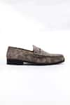 SHUTIQ_Grey Camouflage Reed Pattern Shoes _Online_at_Aza_Fashions