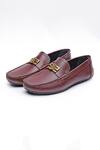 Buy_SHUTIQ_Burgundy Embellished Sesha Serpent Loafers _Online_at_Aza_Fashions