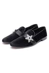 SHUTIQ_Black Embellished Star Cummerbund Shoes _Online_at_Aza_Fashions