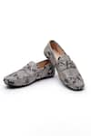 Buy_SHUTIQ_Beige Blaze Snake Skin Textured Loafers _at_Aza_Fashions