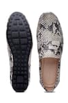 Shop_SHUTIQ_Beige Blaze Snake Skin Textured Loafers _at_Aza_Fashions