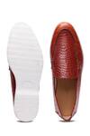 Shop_SHUTIQ_Brown Croco Otimo Textured Shoes _at_Aza_Fashions