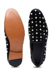 Shop_SHUTIQ_Black Gem Pearl Embroidered Velvet Shoes _at_Aza_Fashions