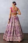 Buy_Torani_Purple Jeni Silk Embroidery Zardozi Chandramalli Ka Manmayi Bridal Lehenga Set _Online