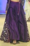 Buy_PUNIT BALANA_Purple Raw Silk Embroidered Floral Bralette Plunge V Foil Jacket Pant Set _Online_at_Aza_Fashions