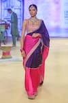 Shop_PUNIT BALANA_Purple Saree Organza Silk Embroidered Salma Scoop With Blouse _Online_at_Aza_Fashions