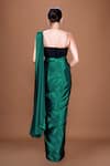 Shop_Neeta Lulla_Emerald Green Satin Embroidery Sequin Alina Pre-stitched Saree With Blouse _at_Aza_Fashions