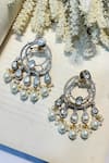 Buy_Prestones_White Kundan Clear Studded Chandbalis _at_Aza_Fashions