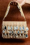 Buy_Nayaab by Sonia_Gold Mirror Aaina Kasse Embroidered Box Potli Bag _at_Aza_Fashions