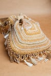 Buy_Nayaab by Sonia_Gold Beads Baraq Potli Bag 