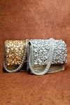 Nayaab by Sonia_Gold Diamond Stone Hinted Kasse Clutch Bag _Online_at_Aza_Fashions