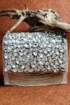 Buy_Nayaab by Sonia_Silver Diamond Stone Hinted Kasse Embellished Clutch Bag _at_Aza_Fashions